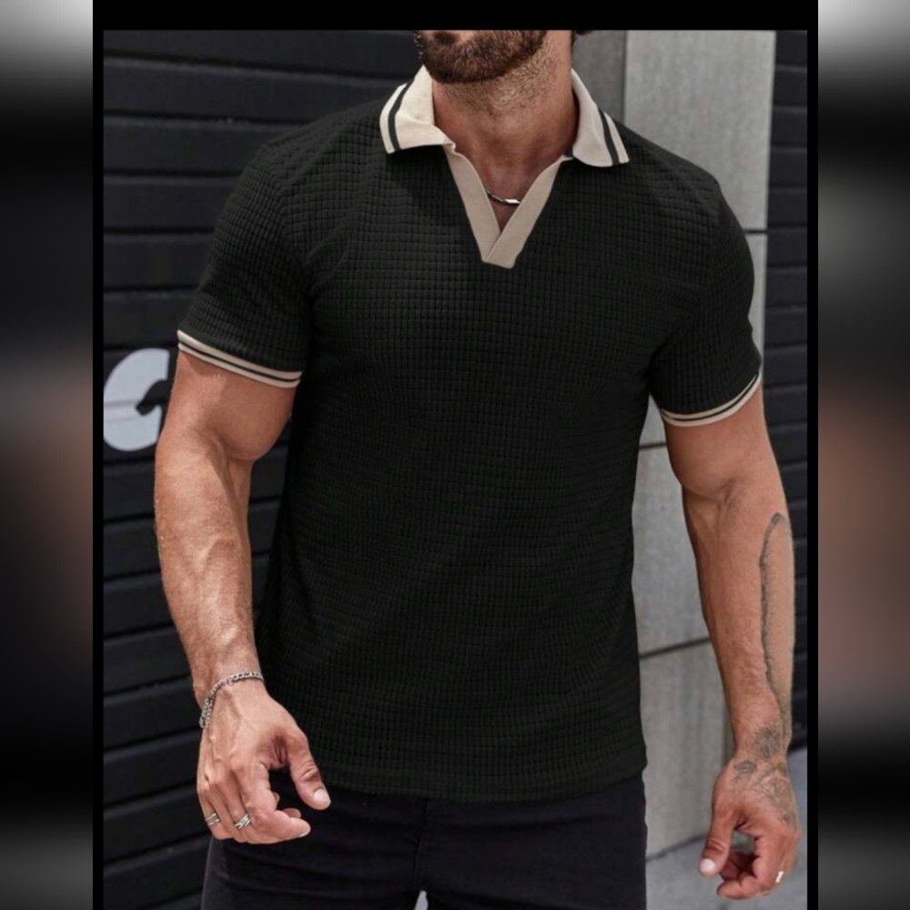 mens black polo shirt